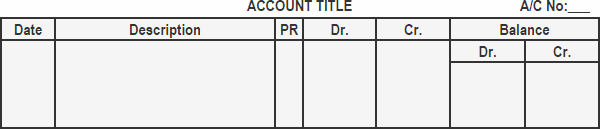Self-balancing Ledger Account Format