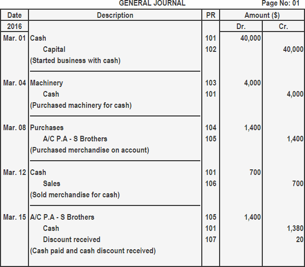 Ledger Balance Format