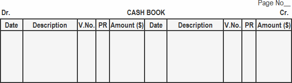 Single Column Cash Book Format