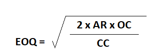 Economic Order Quantity (EOQ) Formula