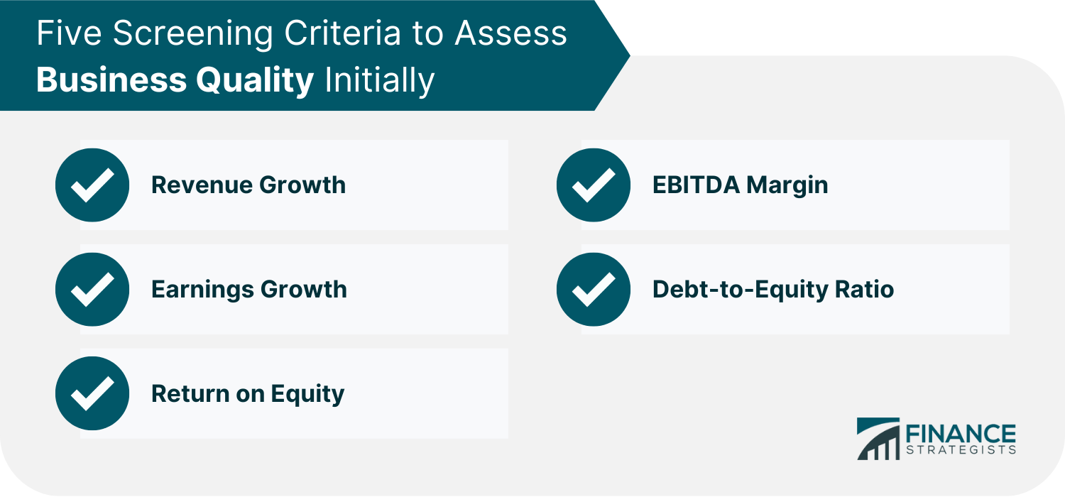 Five Screening Criteria to Assess Business Quality Initially