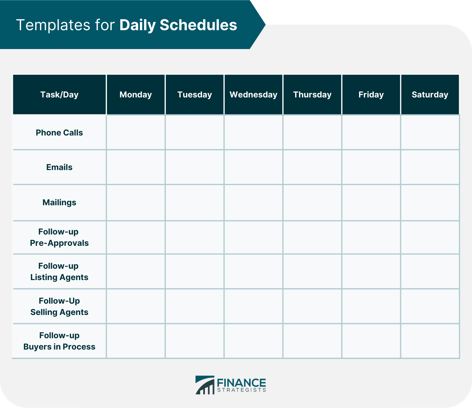 Templates for Daily Schedules