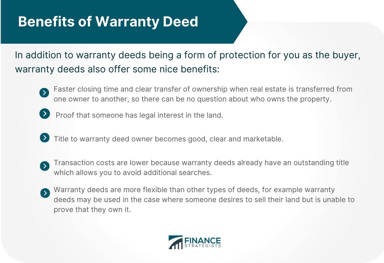 benefits of warranty deed
