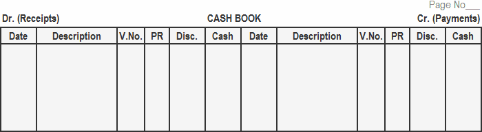 Double Column Cash Book Specimen
