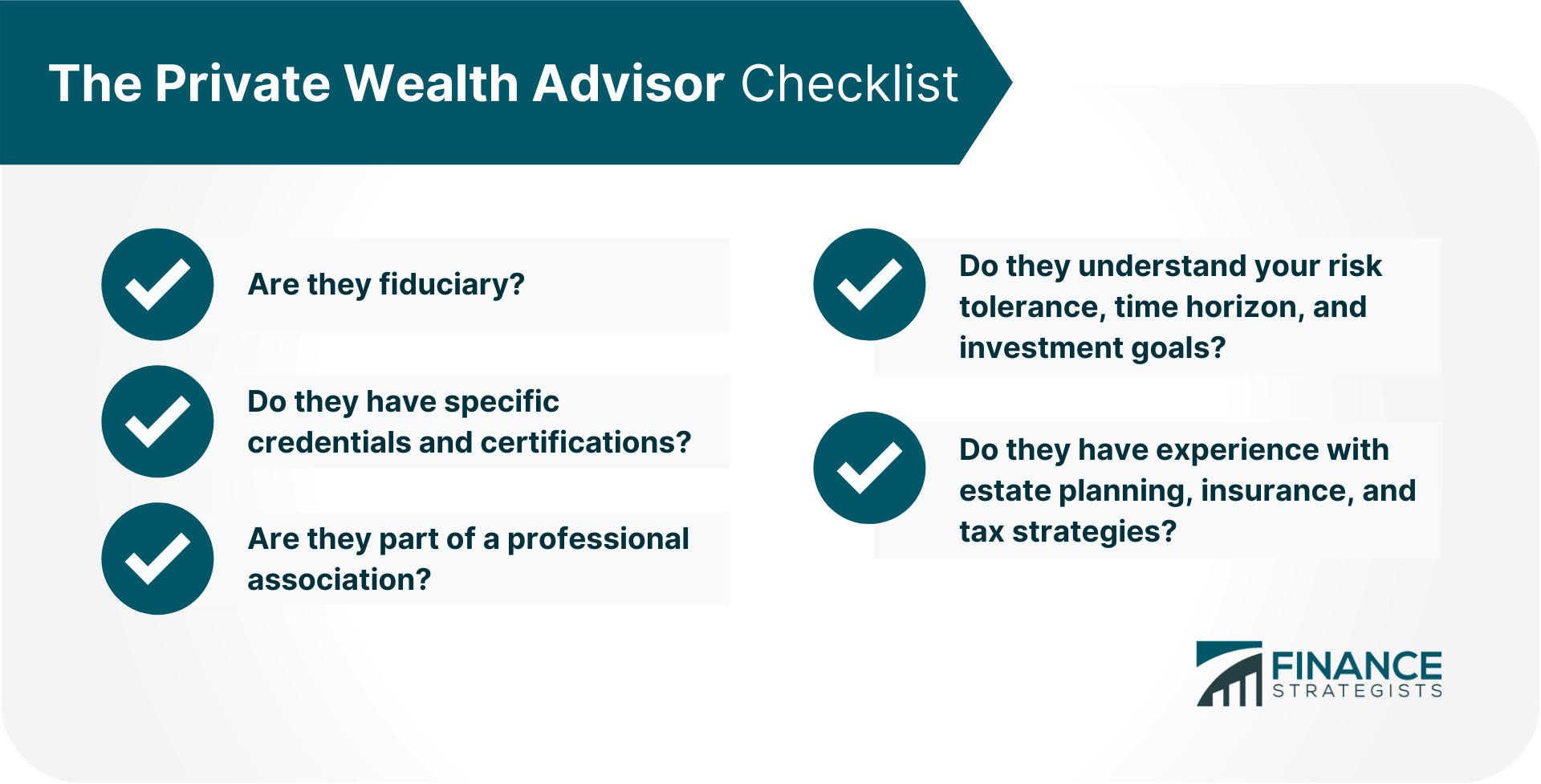 private wealth advisor checklist